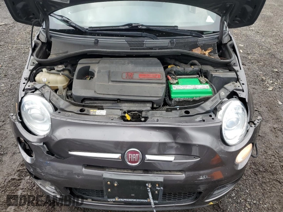 2014 FIAT 500 Sport with VIN 3C3CFFBR7ET267631, listed as a Copart auction lot 82002614 with 65,209 mi miles and Salvage Title. Bid and sale history available at carsss.com. Image 13.