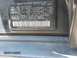 2013 Subaru Outback Limited with VIN 4S4BRDSC2D2244686, listed as a IAAI auction lot 42302815 with 295,123 mi miles and . Bid and sale history available at DreamBid. Image 9.