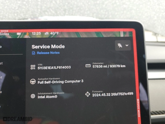 2020 Tesla Model 3 Standard Range Plus with VIN 5YJ3E1EA1LF614003, listed as a Copart auction lot 44314165 with NaN miles and Salvage Title. Bid and sale history available at carsss.com. Image 9.