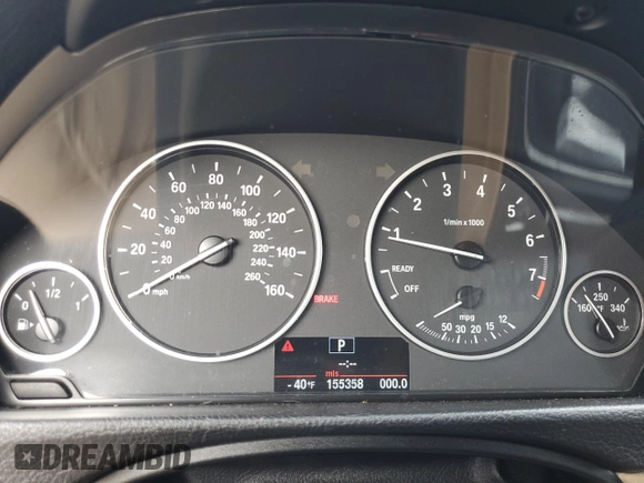 2012 BMW 3 Series 328i with VIN WBA3A5C58CF349016, listed as a Copart auction lot 65847345 with 155,358 mi miles and Clean title. Bid and sale history available at DreamBid. Image 9.
