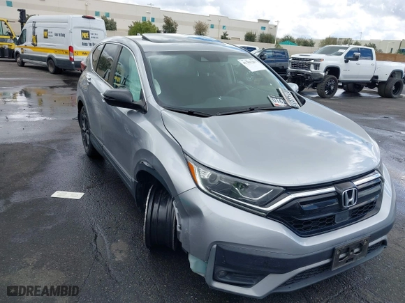 2020 Honda CR-V EX with VIN 2HKRW1H58LH423721, listed as a IAAI auction lot 41781203 with 82,453 mi miles. Bid and sale history available at carsss.com. Image 1.