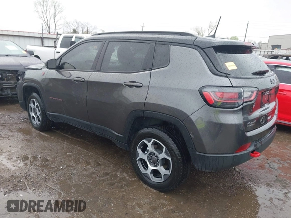 2022 Jeep Compass Trailhawk with VIN 3C4NJDDBXNT206118, listed as a IAAI auction lot 41945077 with 7,785 mi miles and . Bid and sale history available at DreamBid. Image 3.