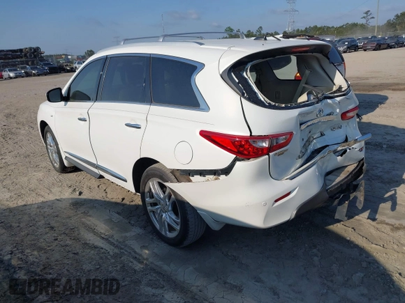 2014 Infiniti QX60 with VIN 5N1AL0MM7EC511196, listed as a IAAI auction lot 42028198 with 109,313 mi miles and . Bid and sale history available at DreamBid. Image 3.