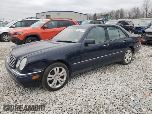 1997 Mercedes-Benz E-Class with VIN WDBJF55F8VA346116, listed as a Copart auction lot 85451514 with 0 mi miles and Salvage Title. Bid and sale history available at carsss.com. Image 1.