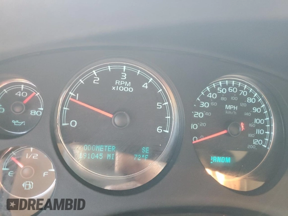 2012 Chevrolet Suburban LT with VIN 1GNSKJE78CR190877, listed as a Copart auction lot 48389835 with 191,045 mi miles and Salvage title. Bid and sale history available at DreamBid. Image 9.