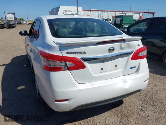 2013 Nissan Sentra SV with VIN 3N1AB7APXDL785982, listed as a IAAI auction lot 41669848 with 407,905 mi miles. Bid and sale history available at carsss.com. Image 3.