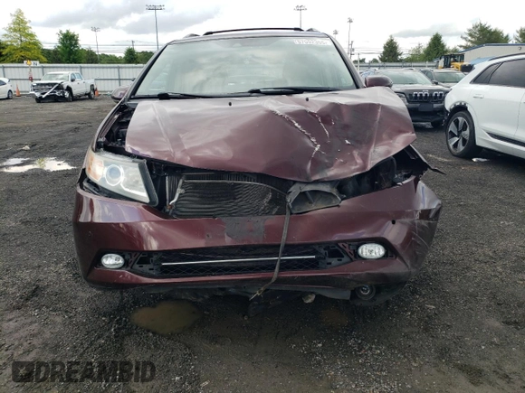 2015 Honda Odyssey Touring Elite with VIN 5FNRL5H98FB033336, listed as a Copart auction lot 57092355 with 186,046 mi miles and Salvage title. Bid and sale history available at DreamBid. Image 5.