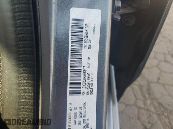 2013 Dodge Avenger SXT with VIN 1C3CDZCBXDN568479, listed as a Copart auction lot 54651885 with 68,989 mi miles and Salvage Title. Bid and sale history available at carsss.com. Image 12.