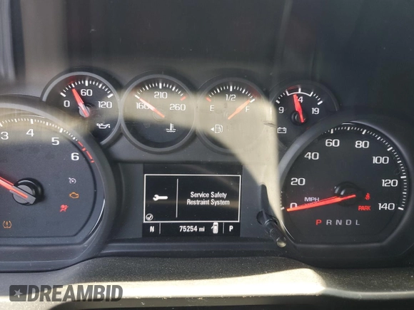 2021 Chevrolet Silverado 1500 Custom with VIN 1GCPWBEK6MZ206489, listed as a Copart auction lot 51800235 with 75,254 mi miles and Salvage Title. Bid and sale history available at DreamBid. Image 9.
