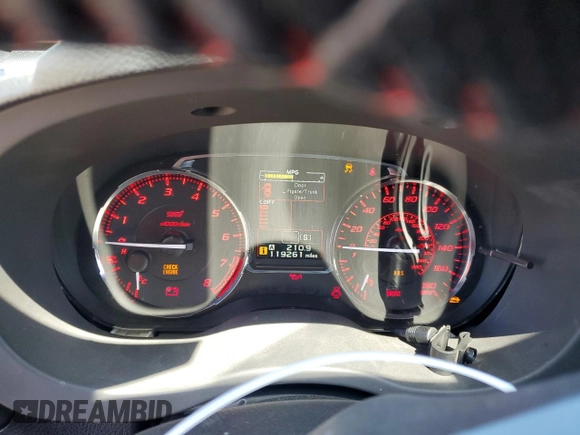 2016 Subaru WRX STI with VIN JF1VA2V60G9828315, listed as a Copart auction lot 56829995 with 119,261 mi miles and Salvage title. Bid and sale history available at DreamBid. Image 9.