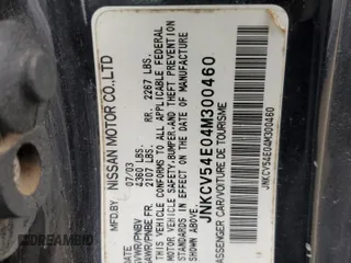 2004 Infiniti G35 w/Leather with VIN JNKCV54E04M300460, listed as a Copart auction lot 71446304 with 171,603 mi miles and Salvage Title. Bid and sale history available at DreamBid. Image 12.