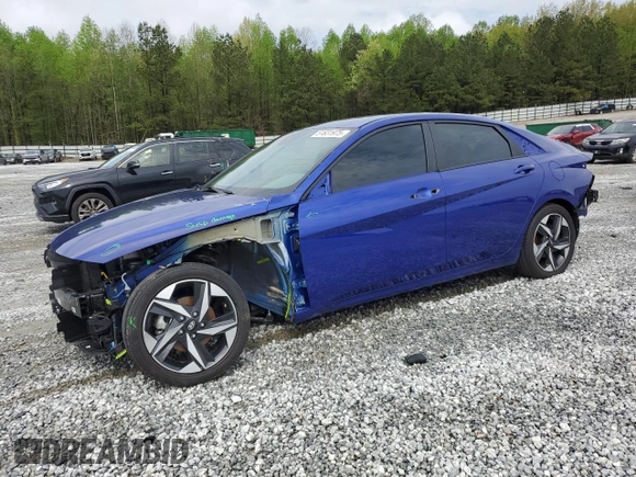 2023 Hyundai Elantra SEL with VIN KMHLS4AG0PU478394, listed as a Copart auction lot 51831975 with 13,982 mi miles and Salvage Title. Bid and sale history available at DreamBid. Image 1.