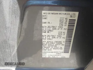 2022 Nissan Frontier SV с VIN 1N6ED1EKXNN695718, выставлен на аукционе IAAI как лот 42129238 с пробегом 43 803 миль миль и . История ставок и продаж доступна на DreamBid. Изображение 9.
