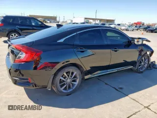 2021 Honda Civic Sedan EX-L with VIN 19XFC1F74ME000303, listed as a Copart auction lot 47836855 with 58,507 mi miles and Clean Title. Bid and sale history available at carsss.com. Image 3.