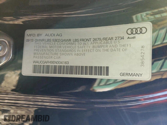 2014 Audi S5 Premium Plus z VIN WAUCGAFH9EN004163, wystawiony jako Copart lot #75017714 z przebiegiem 108 381 mil mil oraz Tytuł czysty. Historia ofert i sprzedaży dostępna na DreamBid. Obrazek 12.