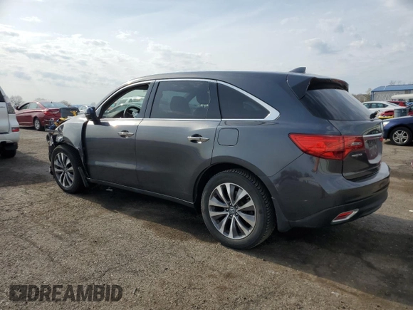 2016 Acura MDX w/Tech with VIN 5FRYD4H43GB036376, listed as a Copart auction lot 53168455 with 103,725 mi miles and Salvage Title. Bid and sale history available at carsss.com. Image 2.