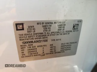 2017 GMC Acadia SLT with VIN 1GKKNMLA6HZ217036, listed as a Copart auction lot 59484335 with 160,985 mi miles and Salvage title. Bid and sale history available at DreamBid. Image 14.
