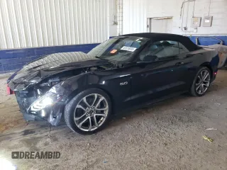2021 Ford Mustang GT Premium with VIN 1FATP8FF4M5136486, listed as a Copart auction lot 63325035 with 34,873 mi miles and Salvage title. Bid and sale history available at DreamBid. Image 1.