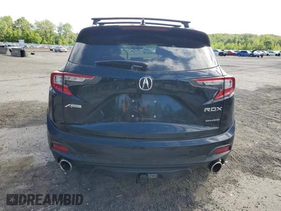 2023 Acura RDX Advance with VIN 5J8TC2H80PL019474, listed as a Copart auction lot 57216245 with 16,359 mi miles and Salvage title. Bid and sale history available at DreamBid. Image 6.