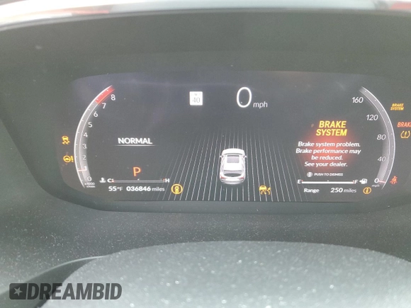 2022 Acura MDX w/A-Spec Package with VIN 5J8YE1H05NL001750, listed as a Copart auction lot 47279985 with 36,846 mi miles and Salvage Title. Bid and sale history available at carsss.com. Image 9.