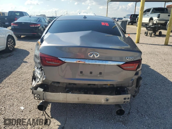 2021 Infiniti Q50 Luxe z VIN JN1EV7BP9MM702393, wystawiony jako Copart lot #55687435 z przebiegiem Nie podano mil oraz Czysty tytuł • Clean title. Historia ofert i sprzedaży dostępna na DreamBid. Obrazek 6.
