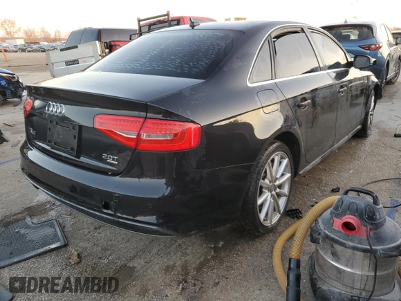 2014 Audi A4 Premium Plus with VIN WAUFFAFLXEN014656, listed as a Copart auction lot 80577704 with 115,204 mi miles and Salvage Title. Bid and sale history available at carsss.com. Image 3.