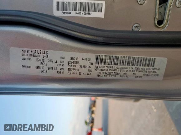 2020 Jeep Compass Altitude z VIN 3C4NJCBB7LT118041, wystawiony jako Copart lot #52822225 z przebiegiem 76 700 mil mil oraz Szkody całkowita. Historia ofert i sprzedaży dostępna na DreamBid. Obrazek 13.