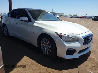 2015 Infiniti Q50 Sport with VIN JN1BV7AP6FM339199, listed as a IAAI auction lot 42725782 with 179,946 mi miles and . Bid and sale history available at DreamBid. Image 1.