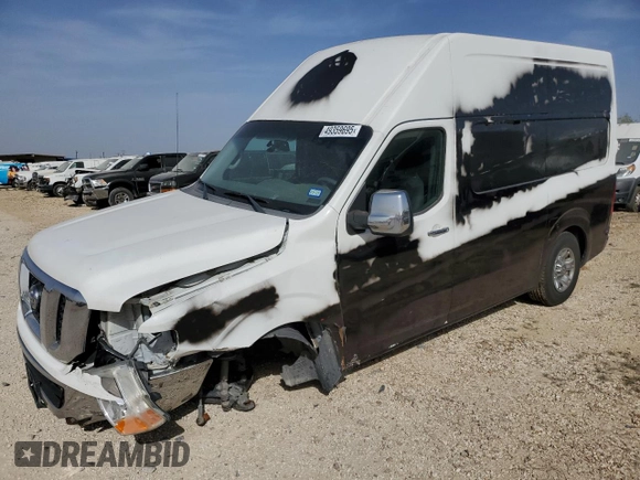 2012 Nissan NV SV with VIN 1N6AF0LY9CN108884, listed as a Copart auction lot 49359695 with 230,888 mi miles and Salvage Title. Bid and sale history available at carsss.com. Image 1.