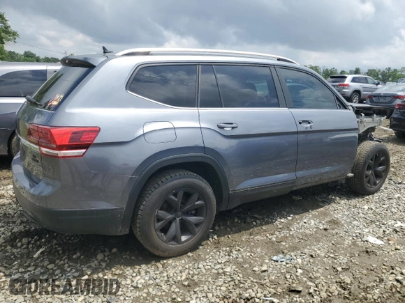 2018 Volkswagen Atlas SE with VIN 1V2KR2CA2JC580073, listed as a Copart auction lot 58898265 with 69,377 mi miles and Salvage title. Bid and sale history available at DreamBid. Image 3.