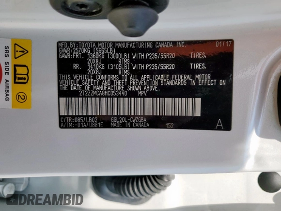 2017 Lexus RX 350 with VIN 2T2ZZMCA8HC053440, listed as a Copart auction lot 57589675 with 84,212 mi miles and Clean title. Bid and sale history available at DreamBid. Image 13.