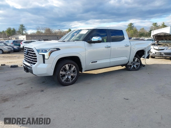 2024 Toyota Tundra Capstone Hybrid with VIN 5TFVC5DB3RX062793, listed as a IAAI auction lot 40829567 with 15,683 mi miles and . Bid and sale history available at DreamBid. Image 17.