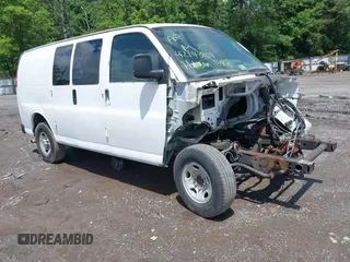 2014 Chevrolet Express Cargo with VIN 1GCWGFCA2E1198370, listed as a IAAI auction lot 42143804 with Not provided miles and . Bid and sale history available at DreamBid. Image 1.