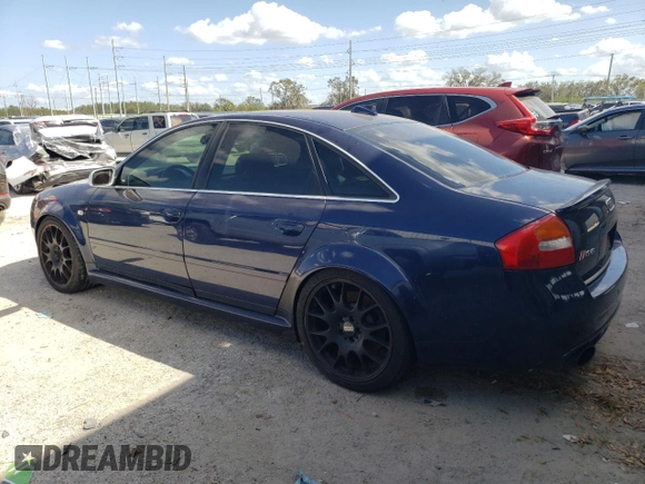 2003 Audi RS 6 z VIN WUAPV54B63N905412, wystawiony jako Copart lot #76925444 z przebiegiem Nie podano mil oraz Szkoda całkowita • Salvage title. Historia ofert i sprzedaży dostępna na DreamBid. Obrazek 2.