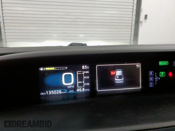 2019 Toyota Prius L Eco with VIN JTDKARFU0K3077831, listed as a Copart auction lot 62718705 with 135,026 mi miles and Clean title. Bid and sale history available at DreamBid. Image 9.