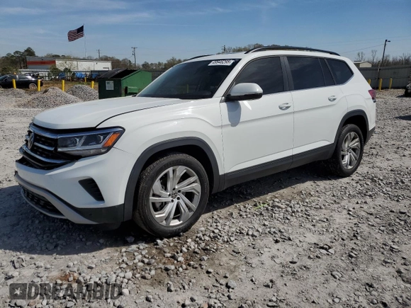 2021 Volkswagen Atlas SE with VIN 1V2JR2CA8MC561267, listed as a Copart auction lot 49946295 with 57,876 mi miles and Salvage title. Bid and sale history available at DreamBid. Image 1.