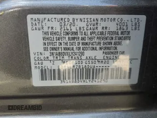 2020 Nissan Sentra SR z VIN 3N1AB8DVXLY241290, wystawiony jako Copart lot #74515614 z przebiegiem 46 473 mil mil oraz Szkoda całkowita • Salvage title. Historia ofert i sprzedaży dostępna na DreamBid. Obrazek 13.