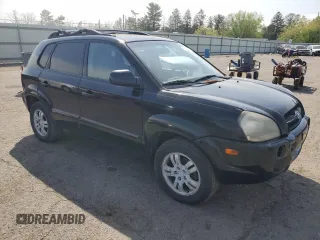 2006 Hyundai Tucson GLS with VIN KM8JN12D46U275248, listed as a Copart auction lot 55128495 with 129,207 mi miles and Clean Title. Bid and sale history available at carsss.com. Image 4.