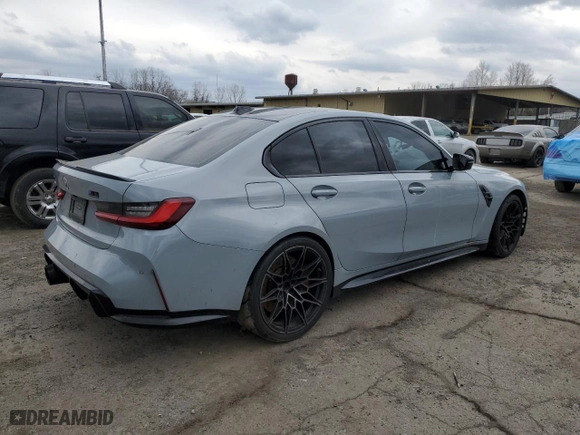 2023 BMW M3 Competition xDrive with VIN WBS43AY07PFP20074, listed as a Copart auction lot 52429265 with 31,669 mi miles and Salvage Title. Bid and sale history available at carsss.com. Image 3.