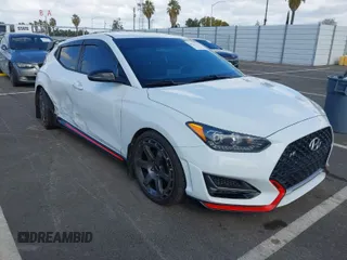 2019 Hyundai Veloster N with VIN KMHT36AH6KU001916, listed as a IAAI auction lot 41577775 with 77,471 mi miles. Bid and sale history available at carsss.com. Image 1.