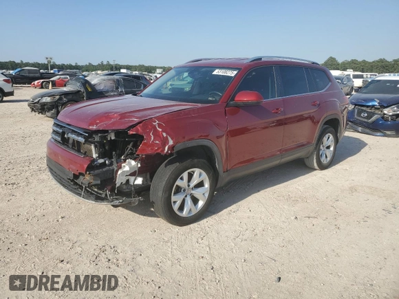 2019 Volkswagen Atlas SE with VIN 1V2DR2CA8KC604113, listed as a Copart auction lot 53108275 with 87,000 mi miles and Salvage title. Bid and sale history available at DreamBid. Image 1.