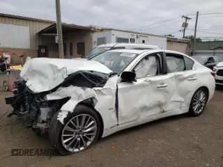 2018 Infiniti Q50 Luxe с VIN JN1EV7AP3JM363806, выставлен на аукционе Copart как лот 60809005 с пробегом 80 812 миль миль и Списание • Salvage title. История ставок и продаж доступна на DreamBid. Изображение 1.
