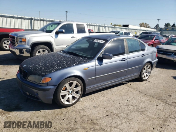 2003 BMW 3 Series 330i with VIN WBAEV53443KM31143, listed as a Copart auction lot 76634794 with 0 mi miles and Non Repairable. Bid and sale history available at carsss.com. Image 1.