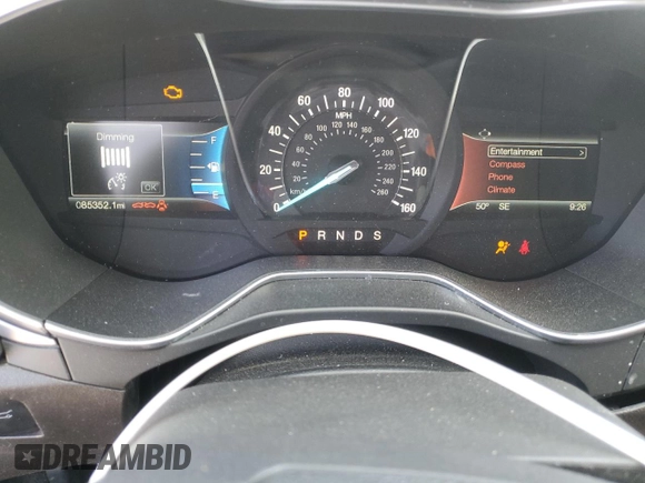 2016 Ford Fusion SE with VIN 3FA6P0H73GR281587, listed as a Copart auction lot 56597365 with 85,352 mi miles and Salvage title. Bid and sale history available at DreamBid. Image 9.