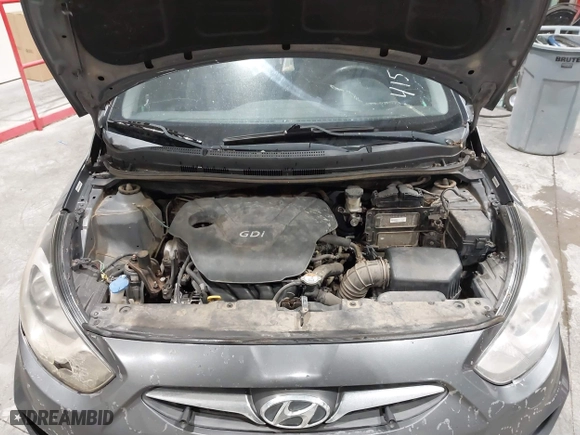 2013 Hyundai Accent GL with VIN KMHCT5AEXDU100208, listed as a IAAI auction lot 41517792 with 164,510 mi miles. Bid and sale history available at carsss.com. Image 10.