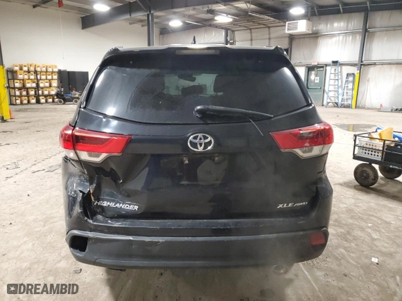 2019 Toyota Highlander SE with VIN 5TDJZRFH7KS608156, listed as a Copart auction lot 44540045 with 164,160 mi miles and Salvage Title. Bid and sale history available at carsss.com. Image 6.