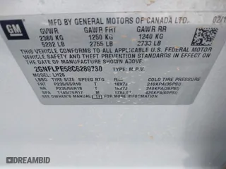 2012 Chevrolet Equinox LT w/2LT with VIN 2GNFLPE58C6289730, listed as a IAAI auction lot 42008989 with 173,742 mi miles. Bid and sale history available at carsss.com. Image 9.