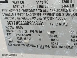 2013 Cadillac SRX Luxury Collection with VIN 3GYFNCE30DS648561, listed as a IAAI auction lot 37139216 with 133,368 mi miles. Bid and sale history available at carsss.com. Image 9.