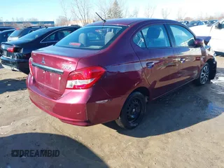 2018 Mitsubishi Mirage G4 ES with VIN ML32F3FJXJHF14343, listed as a IAAI auction lot 41847739 with 95,302 mi miles. Bid and sale history available at carsss.com. Image 4.