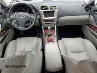 2006 Lexus IS 250 with VIN JTHCK262862007334, listed as a Copart auction lot 52905705 with 210,695 mi miles and Salvage Title. Bid and sale history available at DreamBid. Image 8.